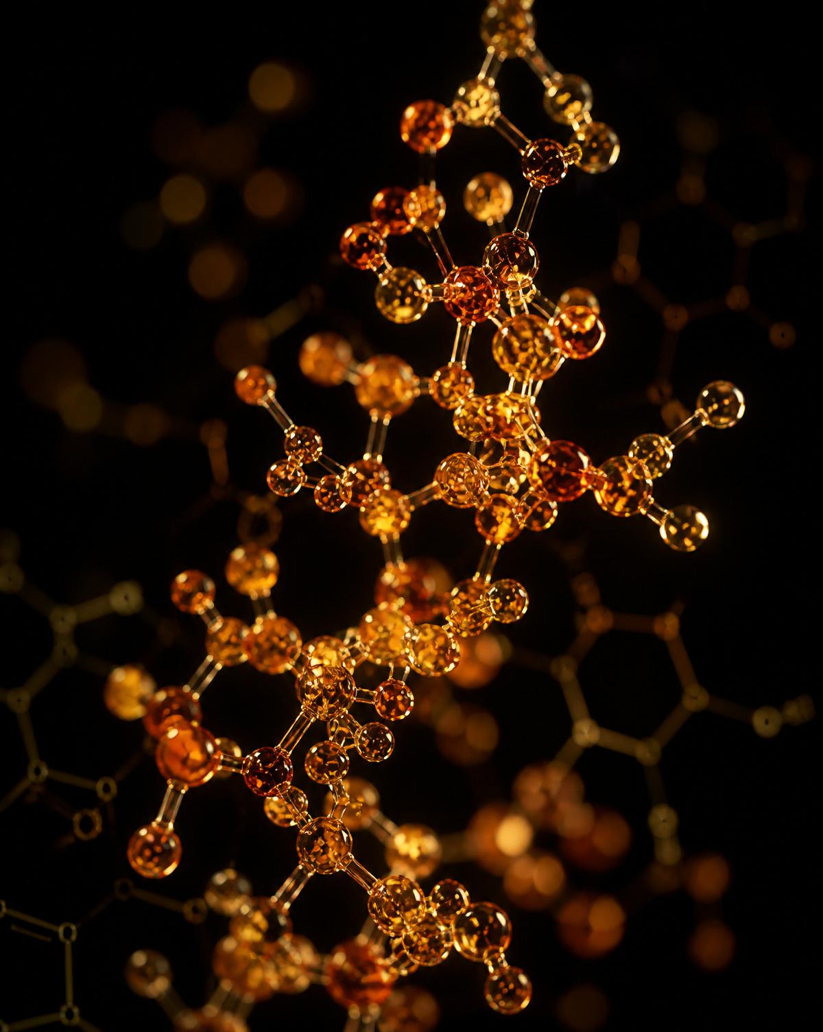 Rendered molecular structure of Luminated Labs compound CRX-250